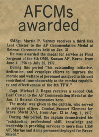 Martin Varney AFCM award